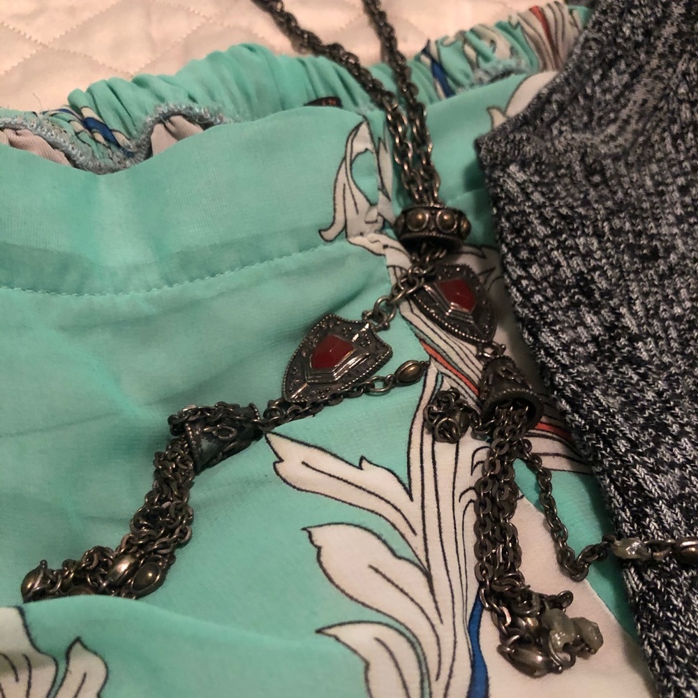 Statement shield necklace